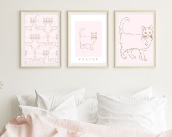 Cat lady cat print bundle digital download 6 prints gallery wall crazy cat lady