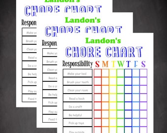 family chore chart etsy chore calendars