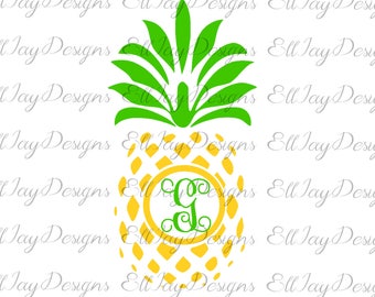 Download Pineapple SVG Pineapple Monogram SVG SVG Files Cricut Cut ...