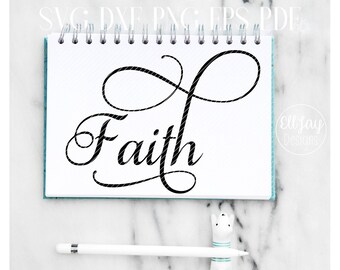 Faith svg, Christmas font svg, Cursive lettering svg, christmas svg, svg, Faith, fancy lettering svg, cricut svg cut, cut files, silhouette