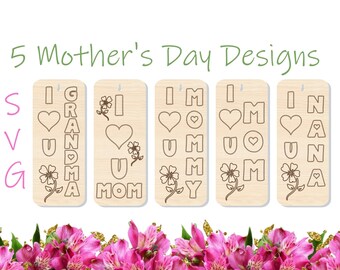 DIY Mother's Day kit for kids SVG, Mother's Day Craft svg , Kids paint kit svg,Wall hanging sign for Mom SVG, Wall Decor svg, laser cut file