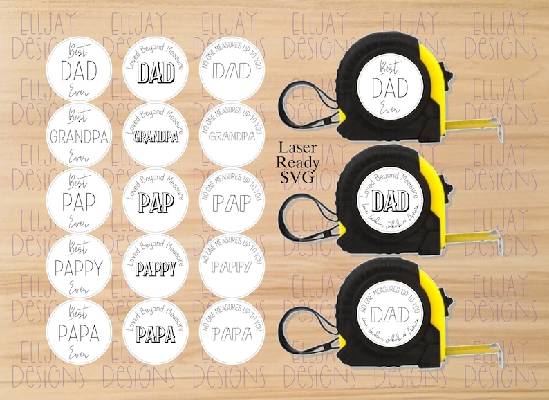 15 Father's Day Tape Measure Designs Father's Day Etsy