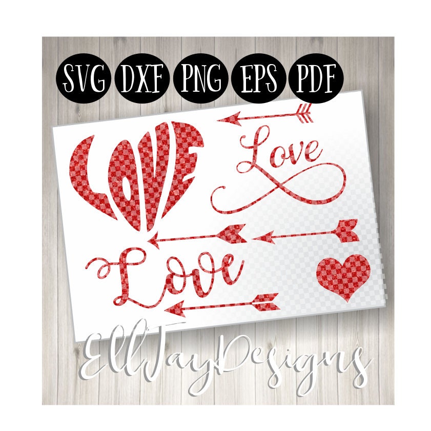 Download Arrow SVG Valentines Day cut files Love word fancy svg | Etsy