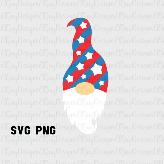 Download Patriotic Gnome Svg Png Gnome Sublimation Red White And Blue Etsy