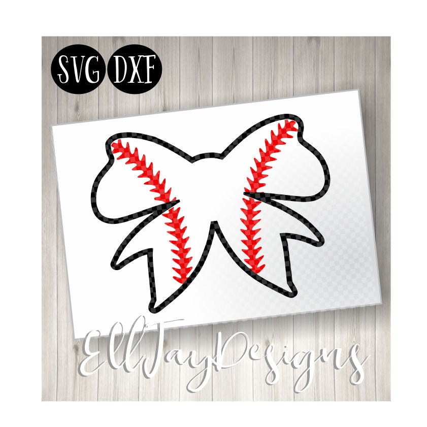 Baseball bow svg baseball svg baseball stitches svg Etsy