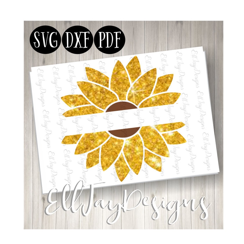 Flower monogram svg sunflower svg sunflower cut files | Etsy