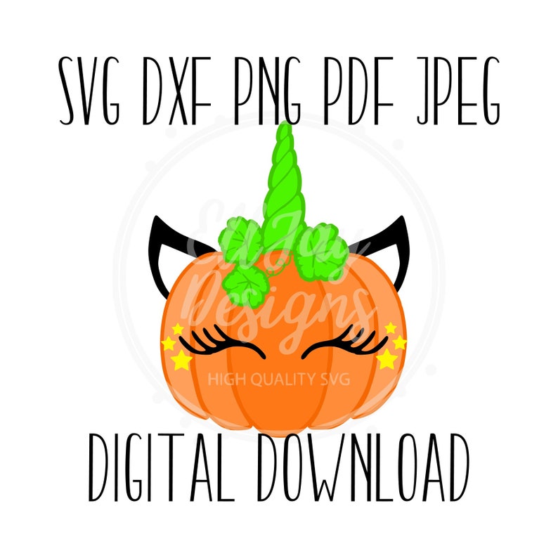 Download Halloween Unicorn Unicorn Face Svg Pumpkin Svg Unicorn Etsy