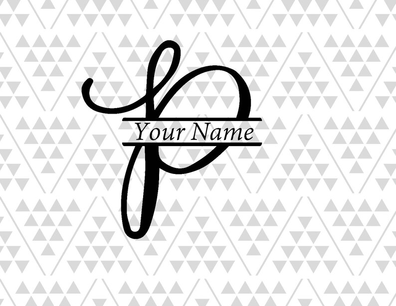 Download Monogram letter P Split letter P Split letter svg vine | Etsy