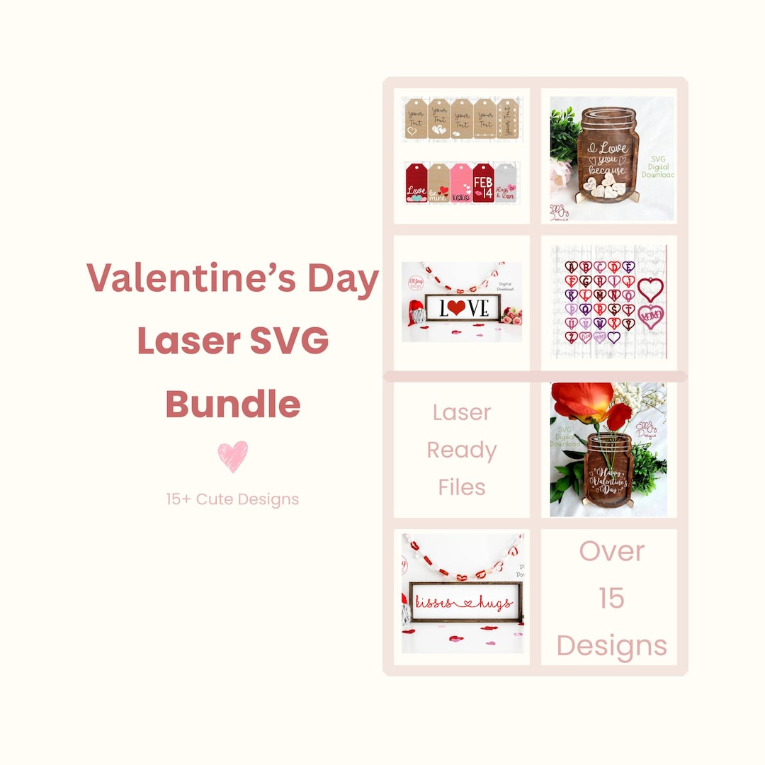 Valentine’s Day SVG Bundle | 30+ Cute Valentine Designs | Cricut ...