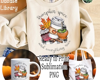 Pumpkin Spice PNG | Cozy Autumn Sublimation Design