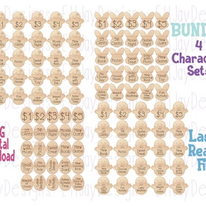 25 Redeemable Easter Token SVG, Easter Egg filler SVG, Laser cut file, Glowforge svg, Wood scrap buster svg, Easter Laser files, Easter Coin