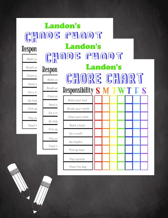 Personalized Chore Chart