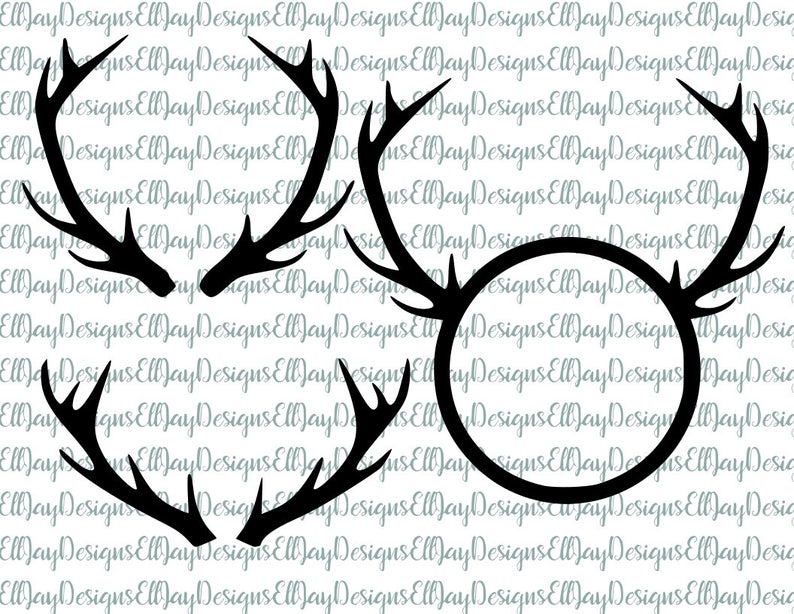 Download Hunting svg bundle antler svg antler monogram frame svg | Etsy