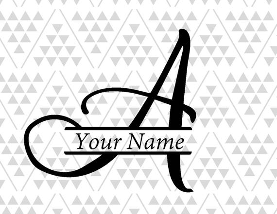 Download Monogram letter A Split letter A silhouette files digital ...