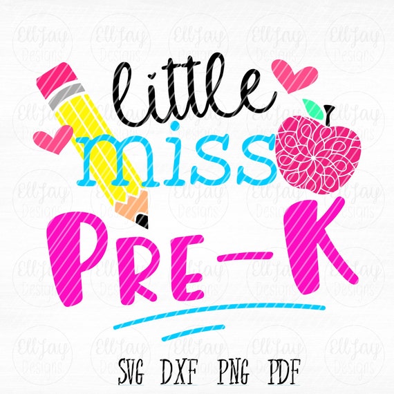 Download Back to school svg Little miss Pre K Pre-K svg first day ...