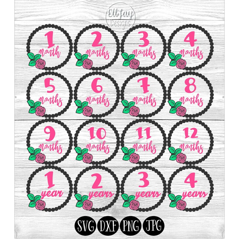 Download Birth month svg baby month milestones baby girl svg girl ...