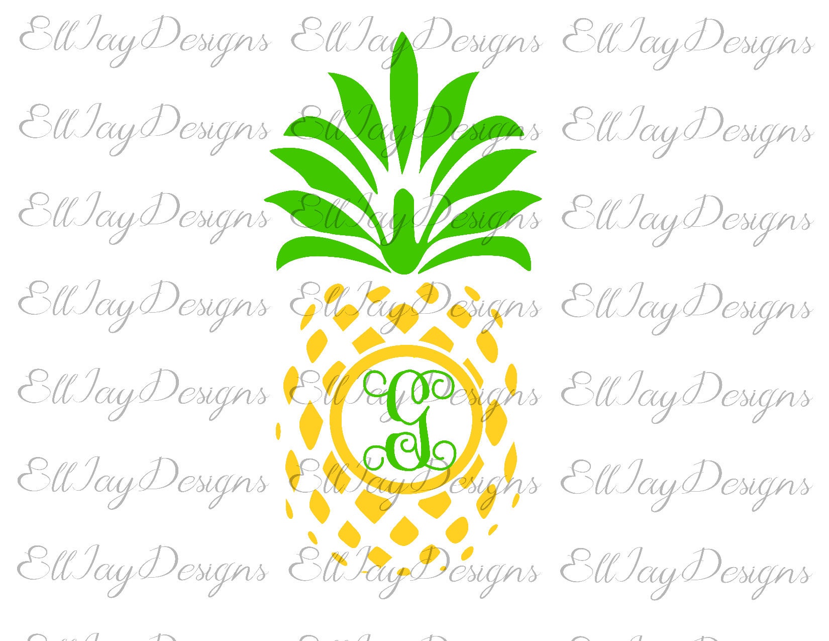 Download Pineapple Svg Pineapple Monogram Pineapple Monogram Svg Etsy