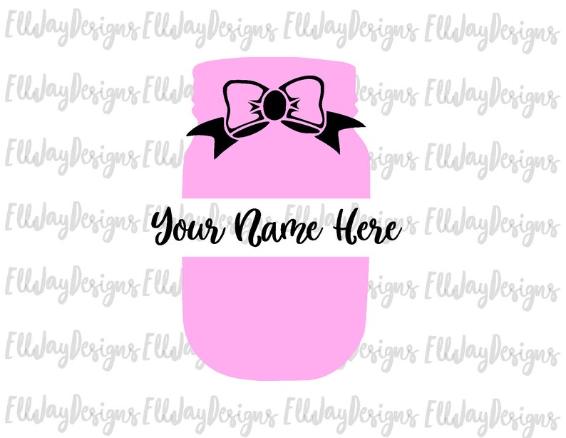 Mason Jar Bow mason jar svg bow svg mason jar with bow svg Etsy