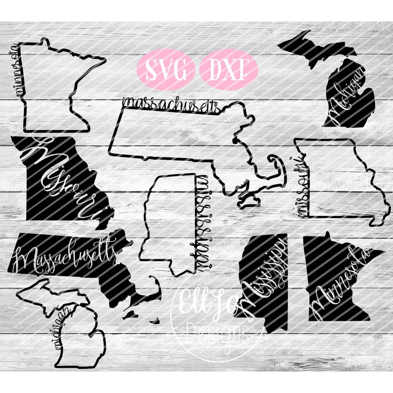 Download 50 States SVG huge svg bundle svg bundle 100 Designs Fancy | Etsy