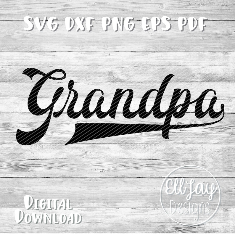 Download Father's Day SVG Grandpa svg Baseball font EST svg | Etsy