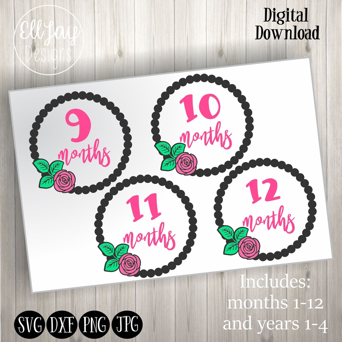 Download Birth month svg baby month milestones baby girl svg girl ...