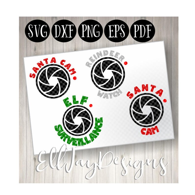 Download 4 Santa Cam Svg Designs Elf Surveillance Svg Reindeer Watch Etsy PSD Mockup Templates