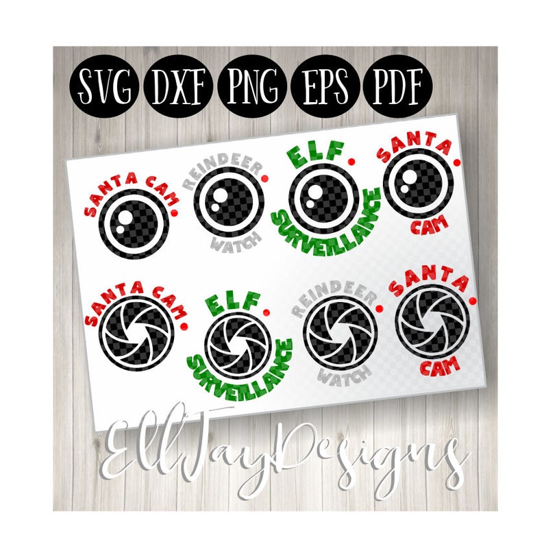 Download 8 Santa cam svg designs elf surveillance svg reindeer ...