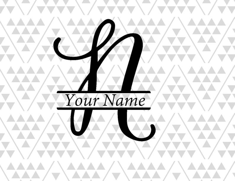 Download Monogram Letter N Split Letter N Split Letter Svg Split Etsy