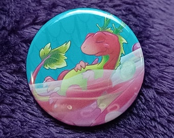 Grape Juice Dragon - Medium (1.45in) Button Pin