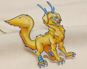 Summer Inspired Dragon Sticker - Gloss