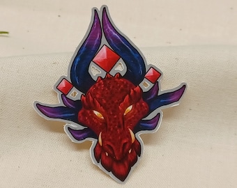 Ace of Diamonds Dragon Sticker - Gloss