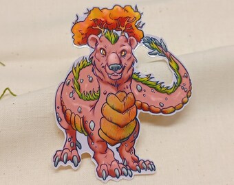 Autumn Inspired Dragon Sticker - Gloss