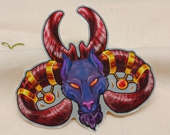 Ace of Clubs Dragon Sticker - Gloss