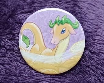 Orange Juice Dragon - Medium (1.45in) Button Pin