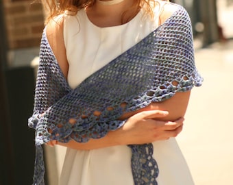 Taw Shawl Crochet Pattern by Rebecca Velasquez - RV Designs, Lace Filet