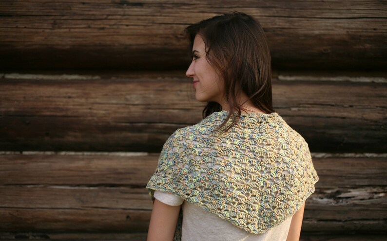 Teesdale Shawl Crochet Pattern by Rebecca Velasquez RV Designs, Narrow Triangle Lace image 2