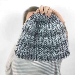 Tabei Hat Crochet Pattern Worsted Yarn, Texture Beanie Adult Teen by Rebecca Velasquez Revel Signature Collection image 1