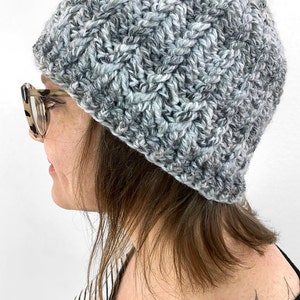 Tabei Hat Crochet Pattern Worsted Yarn, Texture Beanie Adult Teen by Rebecca Velasquez Revel Signature Collection image 3