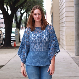 Ahsoka Top Häkelanleitung von Rebecca Velasquez Größe XS, S, M, L, 1X, 2X, 3X, 4X, 5X, Easy Summer Top Crochet Tee