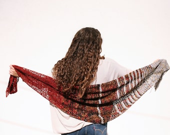 Crochet Pattern, Okapi Shawl by Rebecca Velasquez, Crochet Shawl Pattern