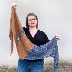 Wyss Tunisian Shawl Crochet Pattern by Rebecca Velasquez – RV Designs, Simple stitch, Tunisian lace