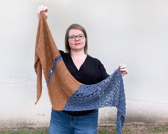 Wyss Tunisian Shawl Crochet Pattern by Rebecca Velasquez – RV Designs, Simple stitch, Tunisian lace
