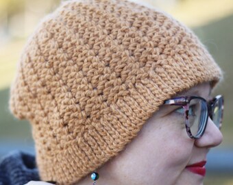 CROCHET PATTERN || Kechie Beanie || Bulky Yarn, Cap, Teen/Adult, Easy stitching, Beginner, Women, One/1 Skein, Stitch Diagrams & Written