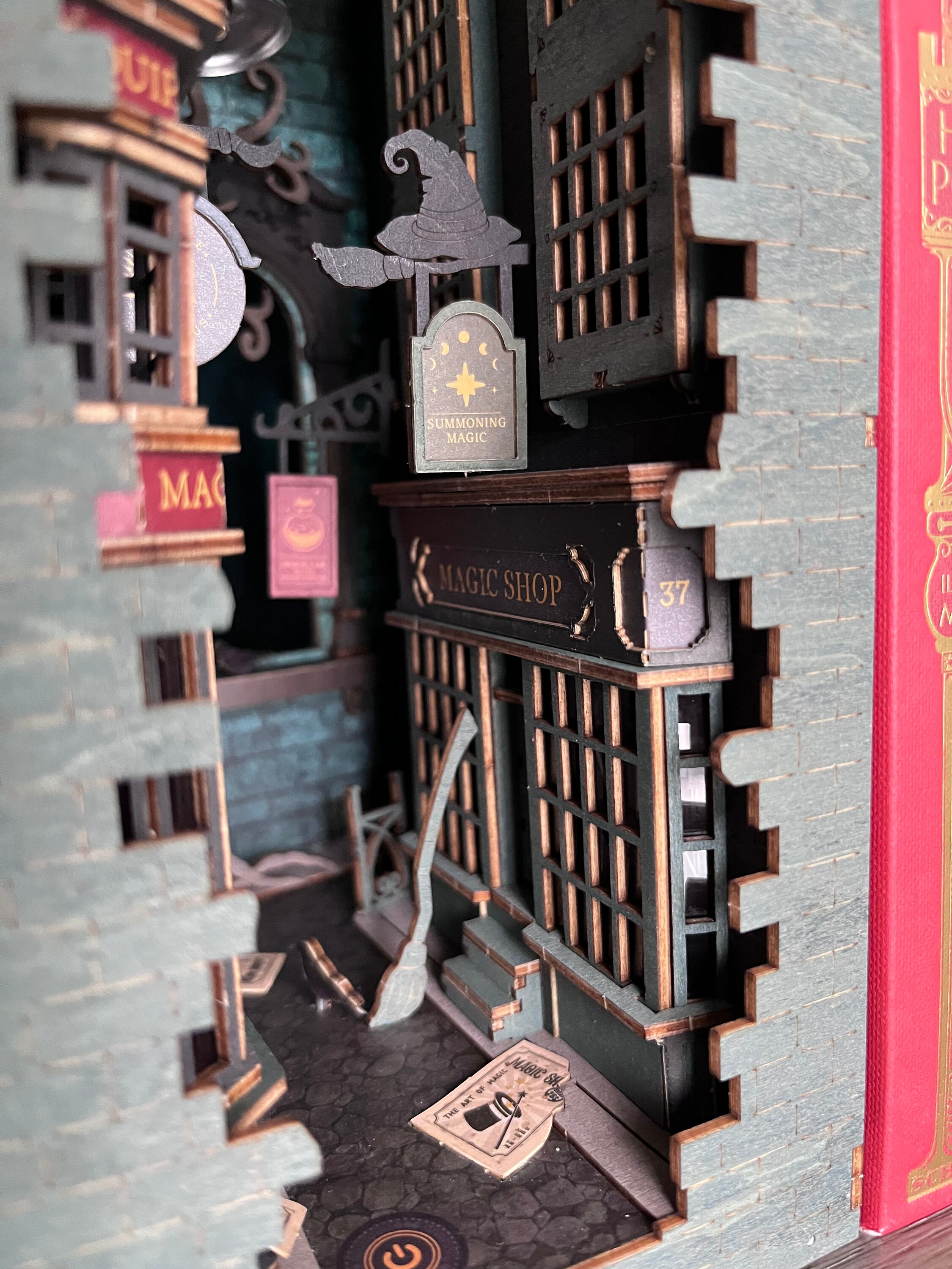 Magic Alley Bookshelf Insert Diagon Alley Bookshelf Diorama Miniature