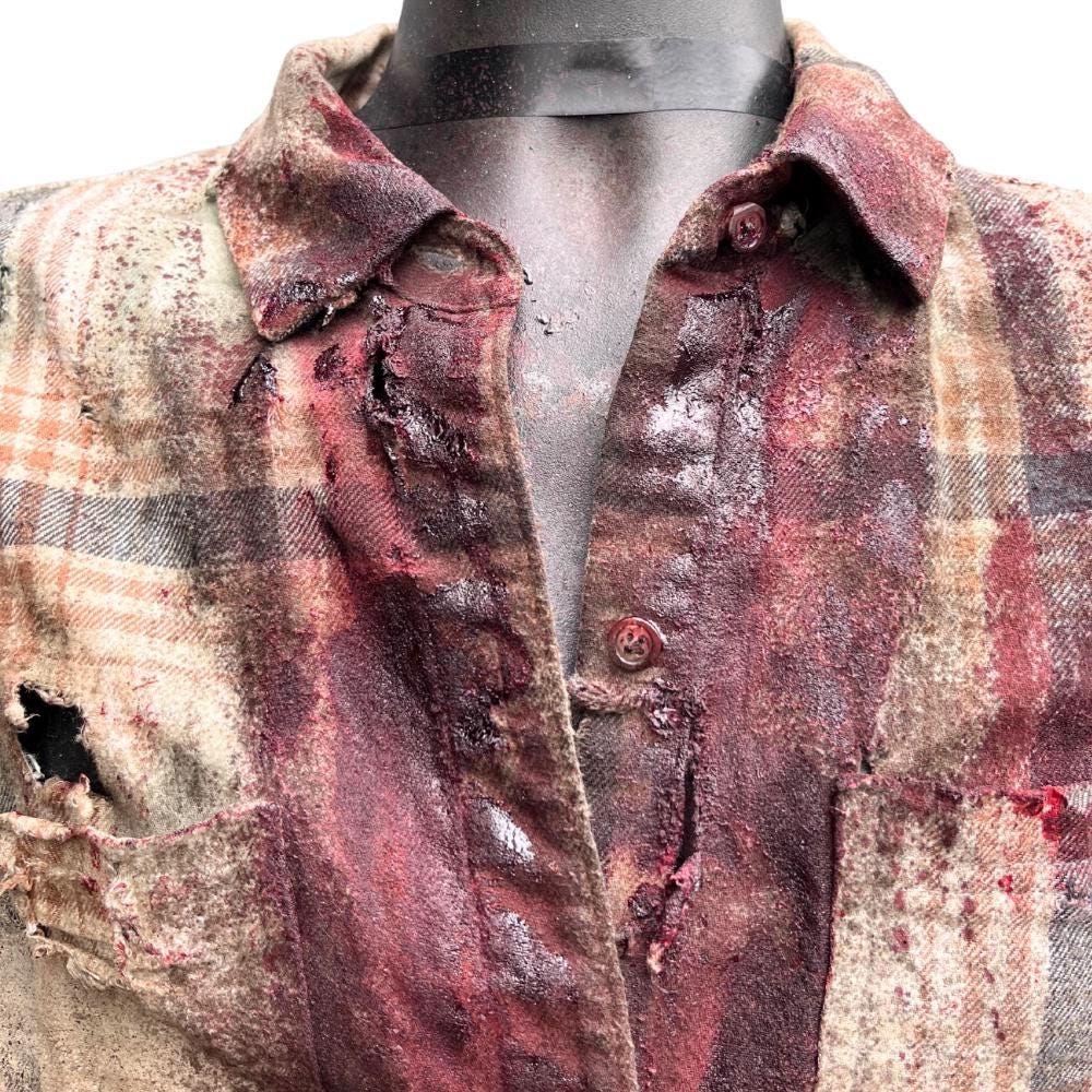 Plaid Bloody Zombie Flannel – Undead Workwear for the End of Days