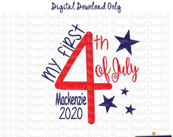 My First Fourth of July Girl’s SVG Cut File
