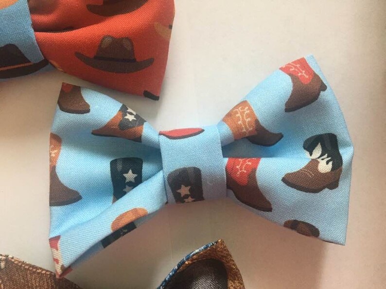 Pet Bow Ties Cowboy Pet Bowtie Western Bowties Over the Etsy