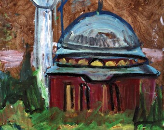 Mothers Day Mosk B on one side the other side Tree two paintings in one
