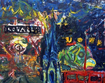 Muttertag Großes Original Ölgemälde abstraktes Wohnzimmer Kunst Wand kunst handgemalt Titel LIEBENSWERT
