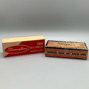 Two Vintage Boxes of Staples